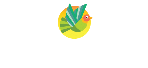 Martha's Joyful Garden Logo, white