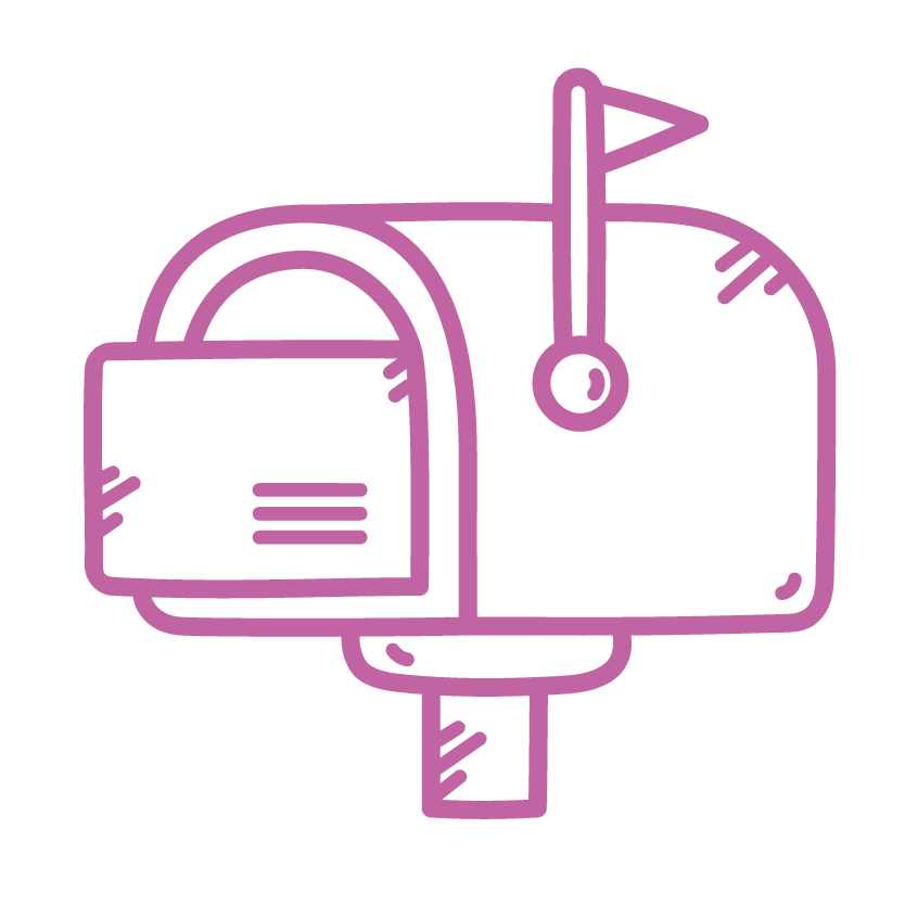 Postcard Icon, purple